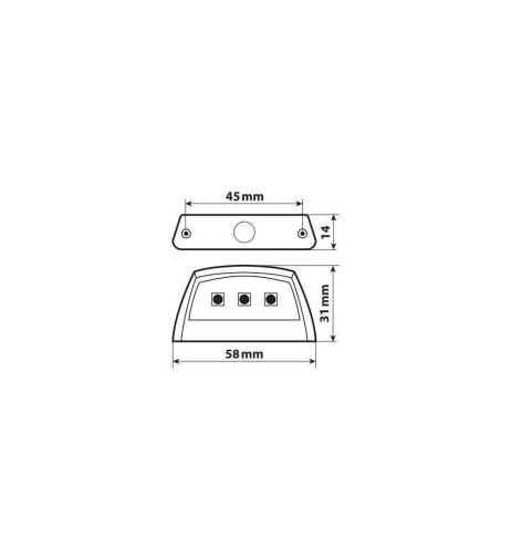 Luce targa E ion omologata a 3 Led SMD 12V
