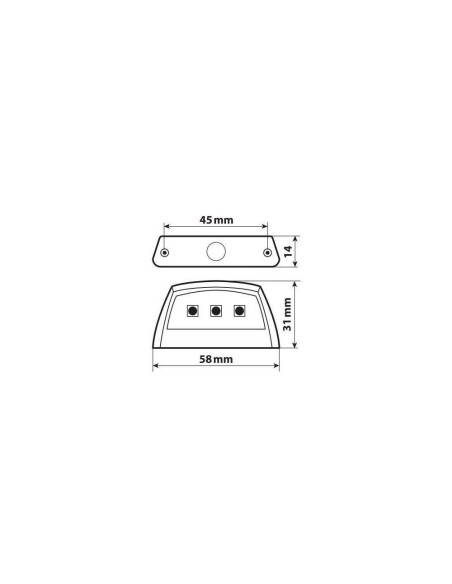 Luce targa E ion omologata a 3 Led SMD 12V