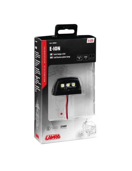 Luce targa E ion omologata a 3 Led SMD 12V