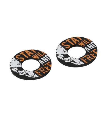 Manopole universali Donut Off Road moto scooter quad Nero Arancio