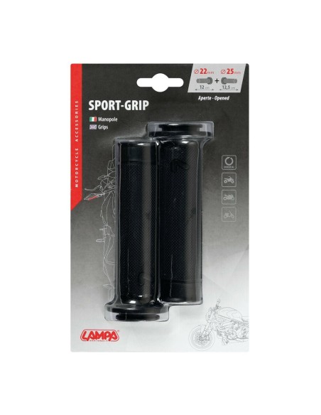 Manopole universali Sport grip moto scooter quad Nero