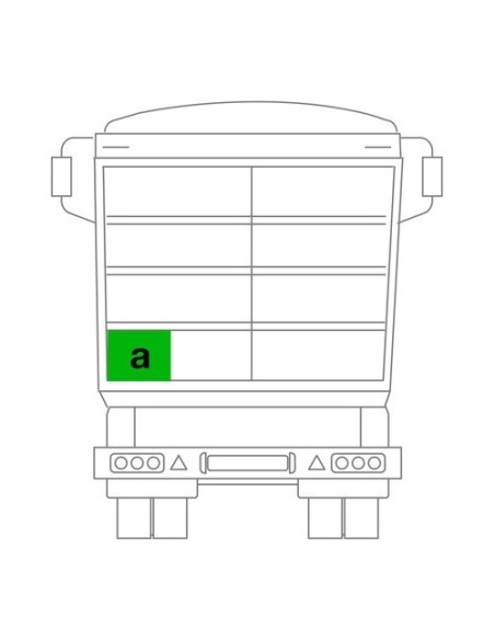 Marcatura in PVC verde adesivo camion trasporto prodotti agricoli
