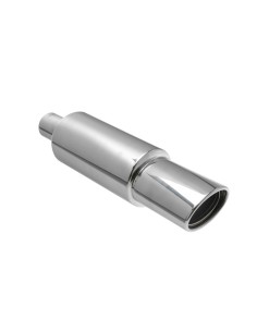 Marmitta universale inox uscita ovale inclinata MU 2