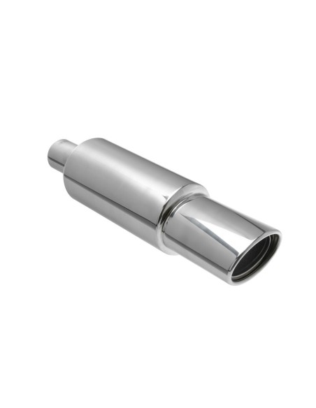 Marmitta universale inox uscita ovale inclinata MU 2