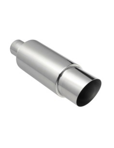 Marmitta universale inox uscita rotonda inclinata MU 3