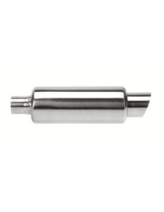 Marmitta universale inox uscita rotonda inclinata MU 4 2