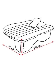 Materasso gonfiabile per auto mini compressore 12V 145x90x45cm 2