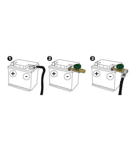 Morsetto staccabatteria universale 12 24V max 175A