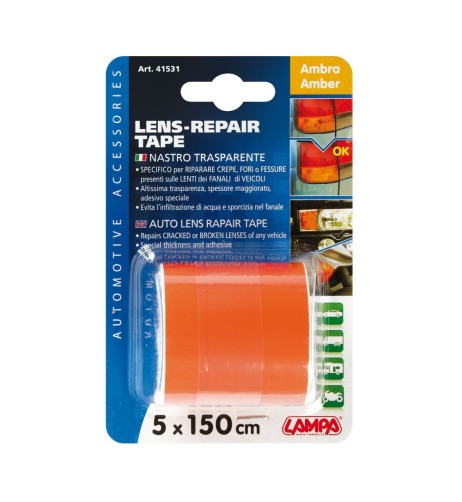 Nastro adesivo per riparazione fanali 5x150cm Arancio