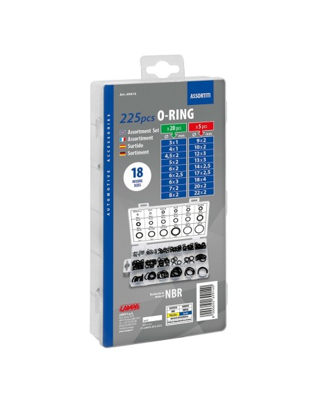 O Ring assortiti 225 pz 18 misure