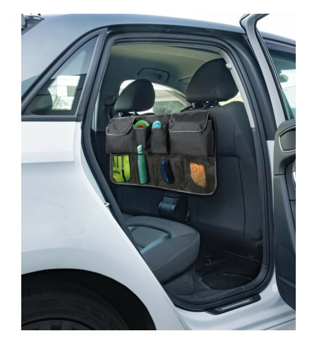 Organizer bagagliaio sedile 4 tasche chiudibili
