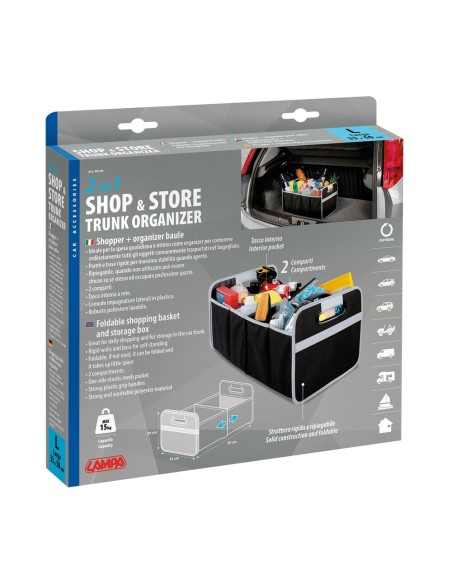 Organizer baule pieghevole polyestere 50x33xH29cm