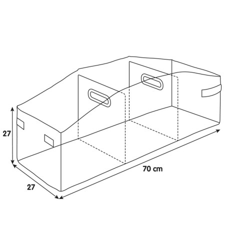 Organizer per baule con maniglie impermeabile 70x27cm
