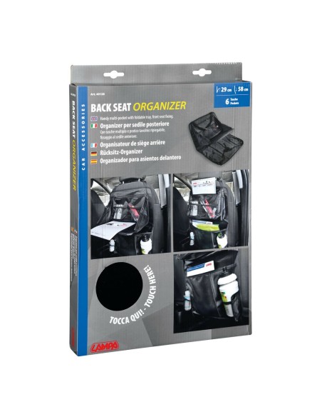 Organizer per sedile anteriore auto con tasche multiple e tavolino