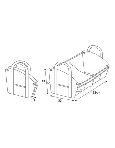 Organizer porta oggetti per baule auto taglia M 52x28x32cm 2