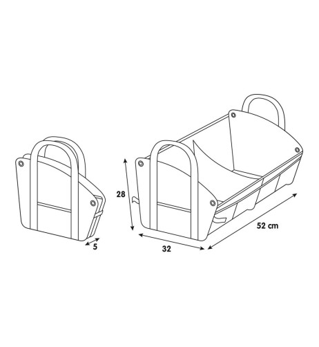Organizer porta oggetti per baule auto taglia M 52x28x32cm
