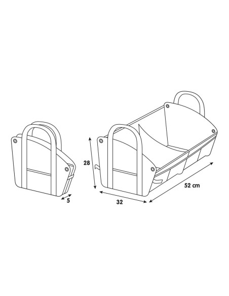 Organizer porta oggetti per baule auto taglia M 52x28x32cm