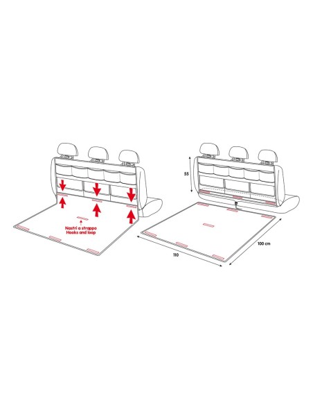Organizer porta oggetti per baule con Tappeto di protezione merce e animali