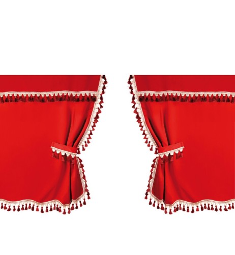 Oscura Set tende centrali per camion cabina standard colore rosso