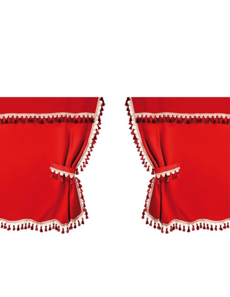 Oscura Set tende centrali per camion cabina standard colore rosso