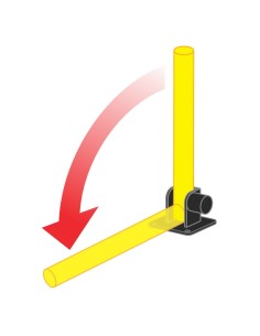 Paletto pieghevole per parcheggio autobloccante con serratura 2