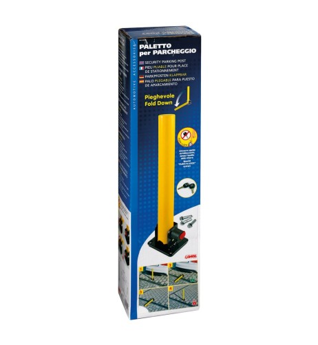 Paletto pieghevole per parcheggio autobloccante con serratura