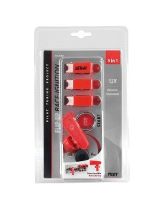 Pannello accensione auto 5 in 1 con interruttori e chiave estraibile 12V 2