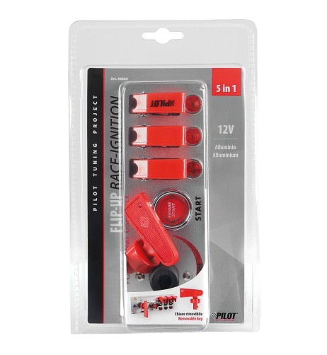 Pannello accensione auto 5 in 1 con interruttori e chiave estraibile 12V
