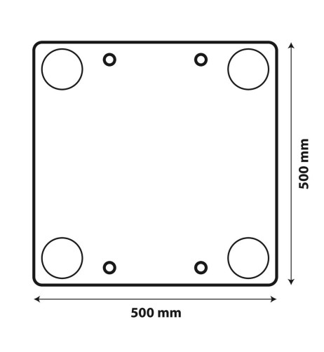 Pannello di segnalazione carico sporgente export 50x50cm