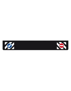 Paraspruzzi lungo pvc Camion superficie liscia 240x35cm Nero con segnali