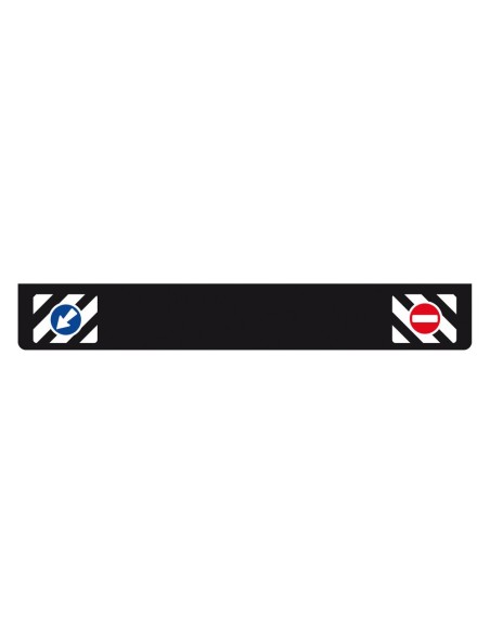 Paraspruzzi lungo pvc Camion superficie liscia 240x35cm Nero con segnali