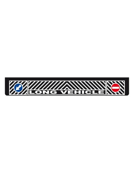 Paraspruzzi lungo pvc Camion superficie liscia 240x35cm Nero Long Vehicle
