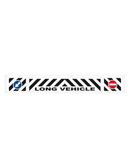 Paraspruzzi lungo pvc Camion superficie rilievo 240x35cm Bianco Long Vehicl