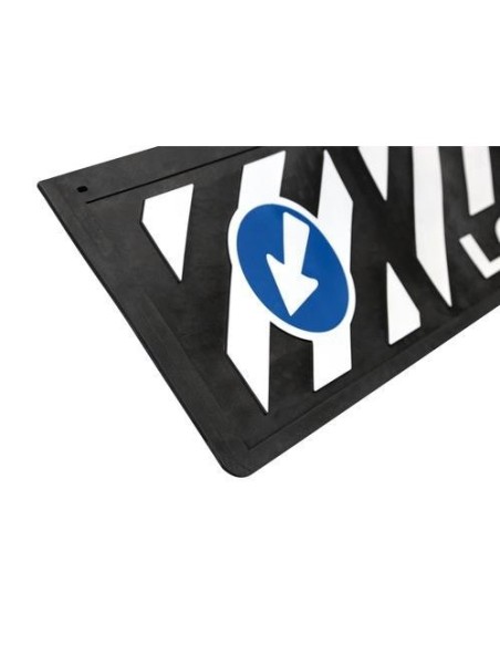 Paraspruzzi lungo pvc Camion superficie rilievo 240x35cm Nero Long Vehicle