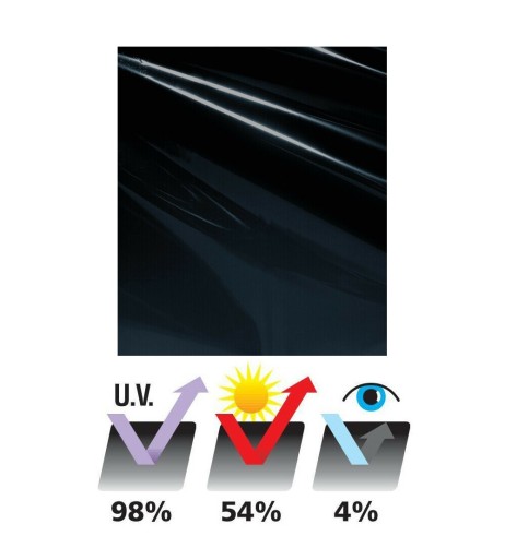 Pellicole atermiche oscuranti vetri auto 300x50cm trasp 5 Nero