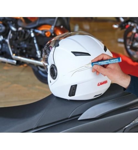 Penna maschera graffi carrozzeria e caschi trasparente