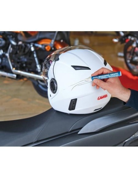 Penna maschera graffi carrozzeria e caschi trasparente