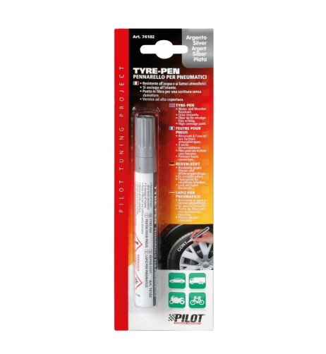 Pennarello per pneumatici colore argento