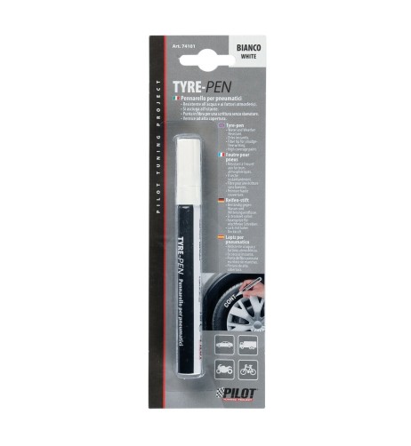 Pennarello per pneumatici colore bianco