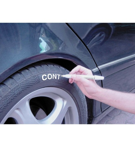 Pennarello per pneumatici colore bianco