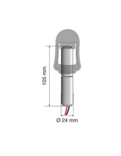 Perno con spinotto DIN per lampade rotanti attacco tubolare Fix 1 2
