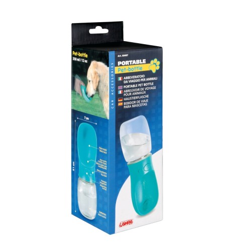 Pet bottle abbeveratoio da viaggio per animali 350 ml