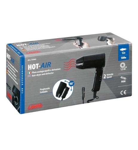 Phon asciugacapelli sbrinatore da viaggio 12V 