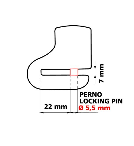 Pinza antifurto bloccadisco moto scooter perno diametro 5 5mm
