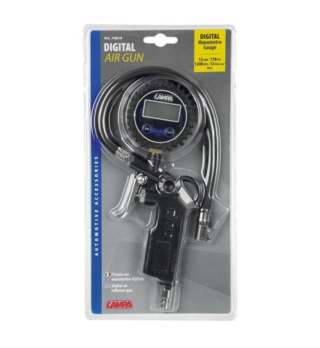 Pistola con manometro digitale per gonfiaggio pneumatici