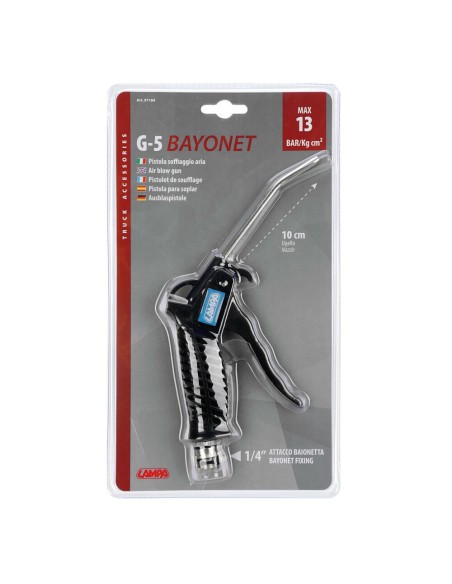 Pistola soffiaggio aria con attacco a baionetta