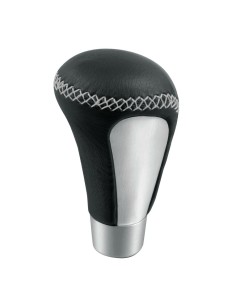 Pomello cambio alluminio e pelle Pulse grigio