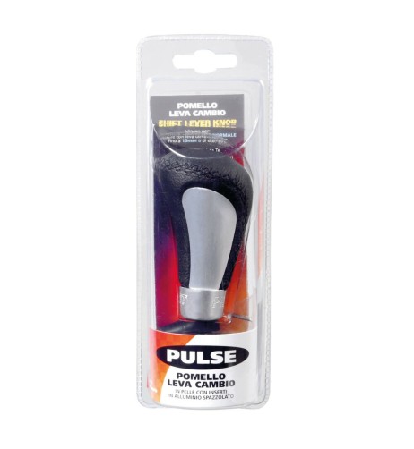 Pomello cambio alluminio e pelle Pulse grigio