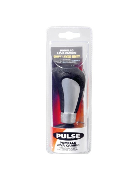Pomello cambio alluminio e pelle Pulse grigio