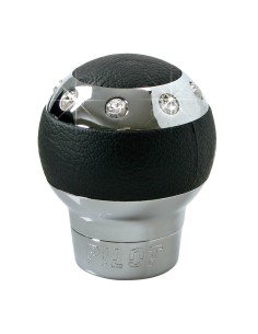 Pomello cambio alluminio pelle e strass GTX